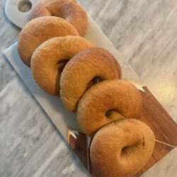 Organic sourdough freshly milled whole wheat bagels